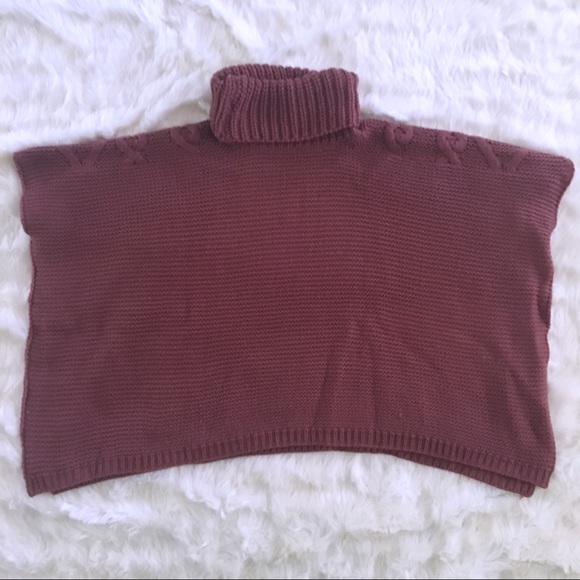 Charlotte Russe Turtle Neck Knitted Poncho - Picture 5 of 8